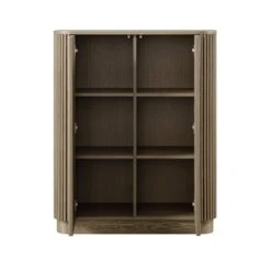 Maru Tall Cabinet, Silver Oak -Daals BSD 172 SILK WB3