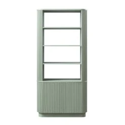 Maru Bookcase With Cabinet, Sage Green