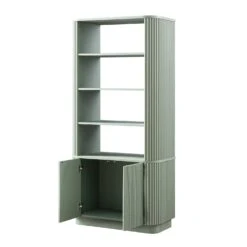 Maru Bookcase With Cabinet, Sage Green -Daals BSD 175 SAGE WB4