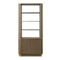 Maru Bookcase With Cabinet, Silver Oak -Daals BSD 175 SILK WB1