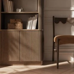 Maru Bookcase With Cabinet, Silver Oak -Daals BSD 175 SILK scene3