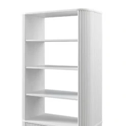 Maru Bookcase With Cabinet, Washed White -Daals BSD 175 WHITE detail2