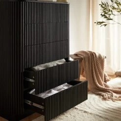 Maru Chest Of 5 Drawers, Black -Daals BSD 177 BLACK scene4