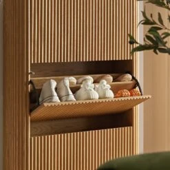 Maru 3-Door Shoe Storage Cabinet, Oak -Daals BSD 178 OAK scene5