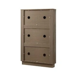 Maru 3-Door Shoe Storage Cabinet, Silver Oak -Daals BSD 178 SILK WB5