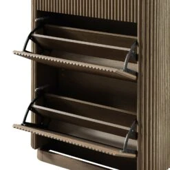 Maru 3-Door Shoe Storage Cabinet, Silver Oak -Daals BSD 178 SILK detail2