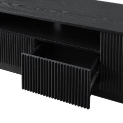 Maru 200cm Wide TV Unit With Drawers, Black -Daals BSD 180 BLACK detail2