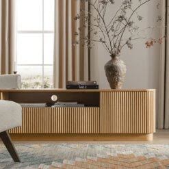 Maru 200cm Wide TV Unit With Drawers, Oak -Daals BSD 180 OAK scene3