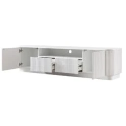 Maru 200cm Wide TV Unit With Drawers, Washed White -Daals BSD 180 WHITE WB4