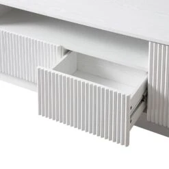 Maru 200cm Wide TV Unit With Drawers, Washed White -Daals BSD 180 WHITE detail2