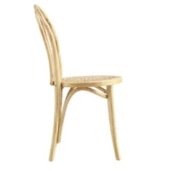 Camille Elm Wood And Rattan Bentwood Dining Chair, Natural 16 Camille Elm Wood And Rattan Bentwood Dining Chair, Natural -Daals DCH 002 NAT WB4