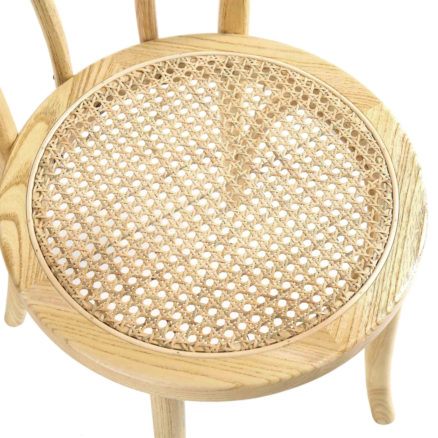 Camille Elm Wood And Rattan Bentwood Dining Chair, Natural 9 Camille Elm Wood And Rattan Bentwood Dining Chair, Natural - Image 9