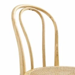 Camille Elm Wood And Rattan Bentwood Dining Chair, Natural 20 Camille Elm Wood And Rattan Bentwood Dining Chair, Natural -Daals DCH 002 NAT detail2