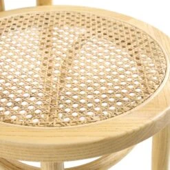 Camille Elm Wood And Rattan Bentwood Dining Chair, Natural 21 Camille Elm Wood And Rattan Bentwood Dining Chair, Natural -Daals DCH 002 NAT detail3