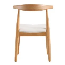 Arley Set Of 2 Beech Wood Dining Chairs, Natural And Beige -Daals DCH 007 NAT BEIGEFAB 2P WB6