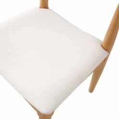 Arley Set Of 2 Beech Wood Dining Chairs, Natural And Beige -Daals DCH 007 NAT BEIGEFAB 2P detail2