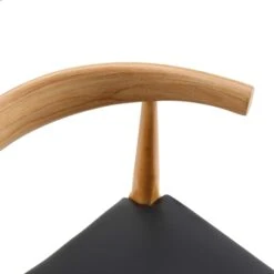 Arley Set Of 2 Beech Wood Dining Chairs, Natural And Black -Daals DCH 007 NAT BLACKPU 2P detail1