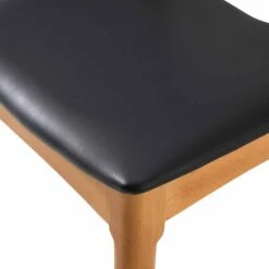 Arley Set Of 2 Beech Wood Dining Chairs, Natural And Black -Daals DCH 007 NAT BLACKPU 2P detail3