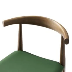 Arley Set Of 2 Beech Wood Dining Chairs, Light Walnut And Olive Green -Daals DCH 007 WALNUT OLIVEPU 2P detail1