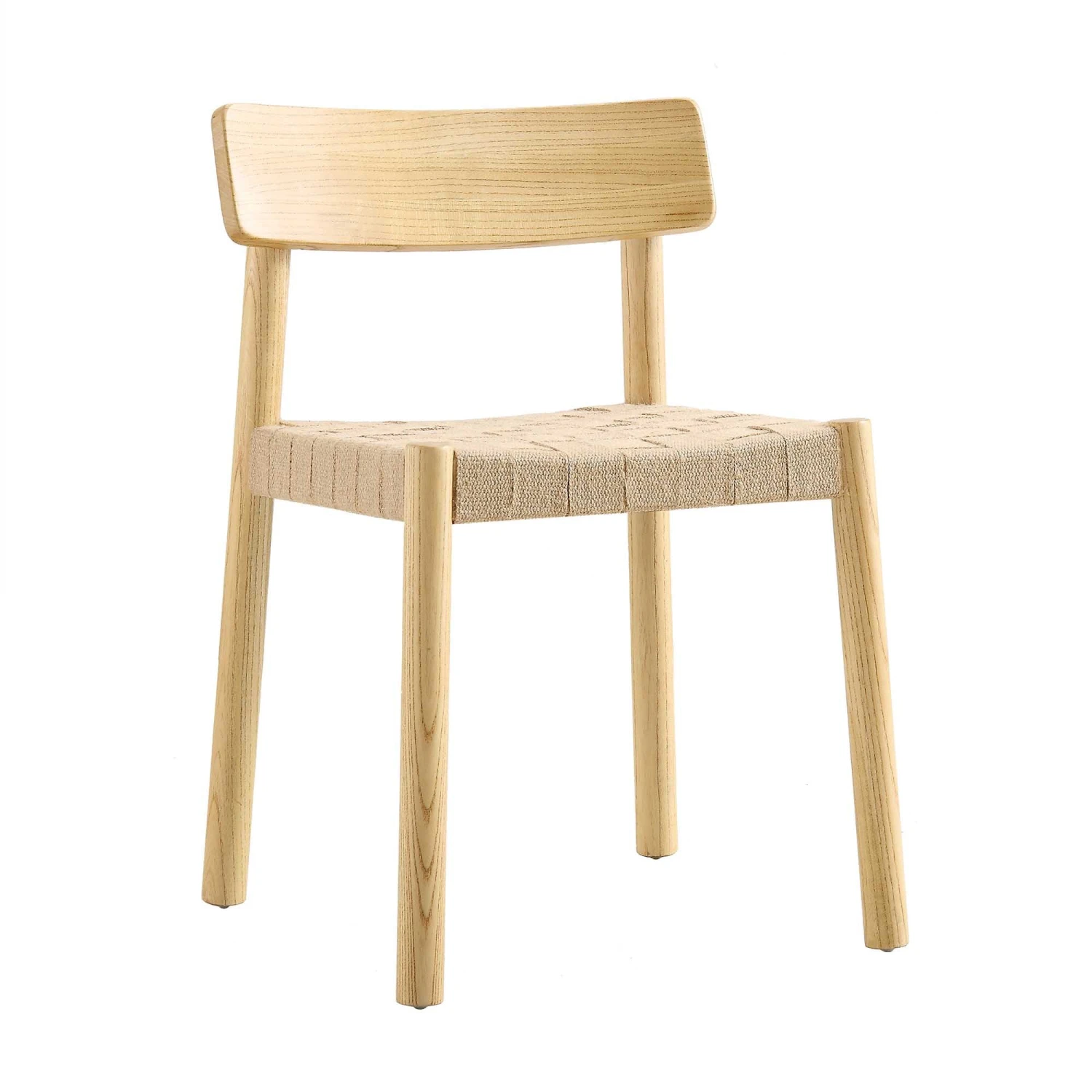 Ditton Set Of 2 Elm Wood And Jute Dining Chairs, Natural 3 Ditton Set Of 2 Elm Wood And Jute Dining Chairs, Natural - Image 3
