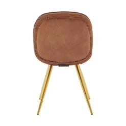 Set Of 2 Cosford Diamond Stitch Dining Chairs (Vintage Tan Leather Effect Fabric) 15 Set Of 2 Cosford Diamond Stitch Dining Chairs (Vintage Tan Leather Effect Fabric) -Daals DCH 2092B COGNAC KJB 2P WB4