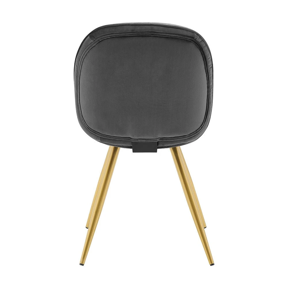 Set Of 2 Cosford Diamond Stitch Dining Chairs (Grey Velvet) 8 Set Of 2 Cosford Diamond Stitch Dining Chairs (Grey Velvet) - Image 8