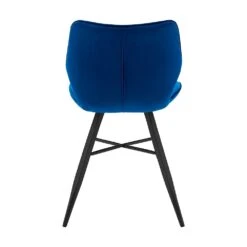 Set Of 2 Ampney Velvet Diamond Stitch Dining Chairs With Metal Legs (Blue Velvet) 17 Set Of 2 Ampney Velvet Diamond Stitch Dining Chairs With Metal Legs (Blue Velvet) -Daals DCH 2097 BLUE VEL 2P WB4