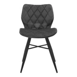 Set Of 2 Ampney Velvet Diamond Stitch Dining Chairs With Metal Legs (Dark Grey Velvet) 13 Set Of 2 Ampney Velvet Diamond Stitch Dining Chairs With Metal Legs (Dark Grey Velvet) -Daals DCH 2097 GREY VEL 2P WB1