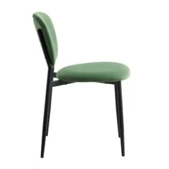 Kelmarsh Set Of 2 Grass Green Velvet Upholstered Dining Chairs -Daals DCH 2128 GRASS VEL 2P WB4