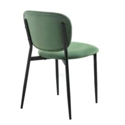 Kelmarsh Set Of 2 Grass Green Velvet Upholstered Dining Chairs -Daals DCH 2128 GRASS VEL 2P WB5