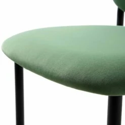 Kelmarsh Set Of 2 Grass Green Velvet Upholstered Dining Chairs -Daals DCH 2128 GRASS VEL 2P detail3