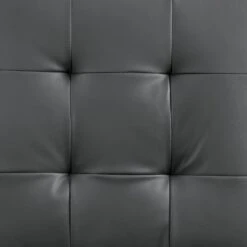 Keyston Set Of 2 Dark Grey PU Leather Upholstered Dining Chairs With Chrome Legs -Daals DCH 2140 DARKGREY PU 2P detail2