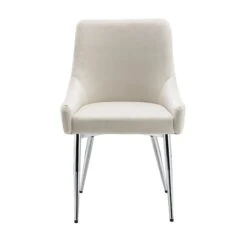 Garnet Set Of 2 Champagne Velvet Upholstered Dining Chairs With Back Handle 17 Garnet Set Of 2 Champagne Velvet Upholstered Dining Chairs With Back Handle -Daals DCH 2141 CHAMP VEL 2P WB3