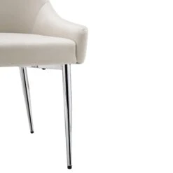 Garnet Set Of 2 Champagne Velvet Upholstered Dining Chairs With Back Handle 25 Garnet Set Of 2 Champagne Velvet Upholstered Dining Chairs With Back Handle -Daals DCH 2141 CHAMP VEL 2P detail5