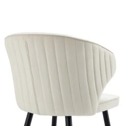 Langham Set Of 2 Champagne Velvet Upholstered Carver Dining Chairs 21 Langham Set Of 2 Champagne Velvet Upholstered Carver Dining Chairs -Daals DCH 2143 CHAMP VEL 2P detail2