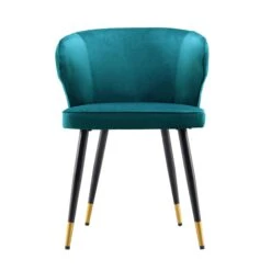 Langham Set Of 2 Teal Velvet Upholstered Carver Dining Chairs 16 Langham Set Of 2 Teal Velvet Upholstered Carver Dining Chairs -Daals DCH 2143 TEAL VEL 2P WB3