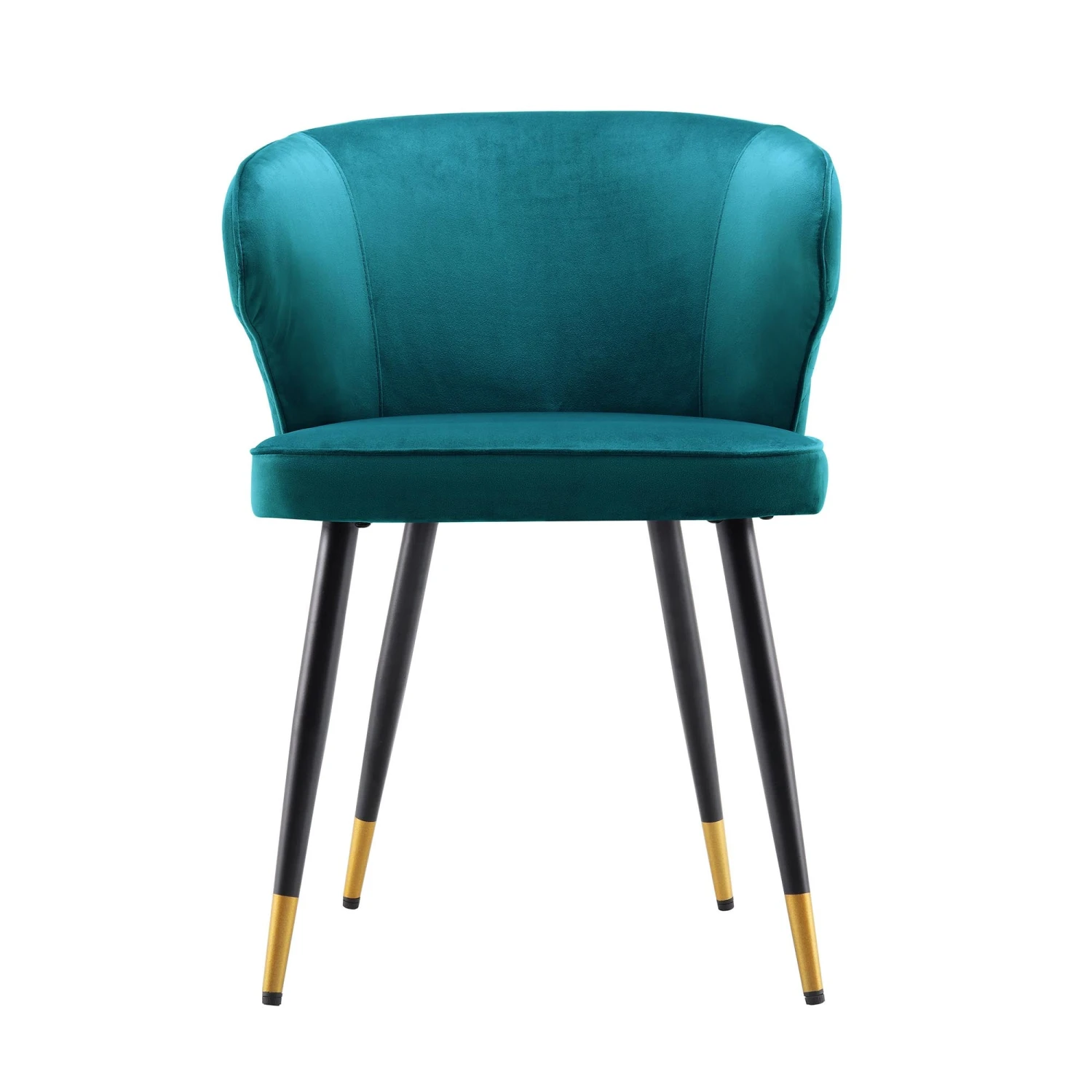Langham Set Of 2 Teal Velvet Upholstered Carver Dining Chairs 5 Langham Set Of 2 Teal Velvet Upholstered Carver Dining Chairs - Image 5