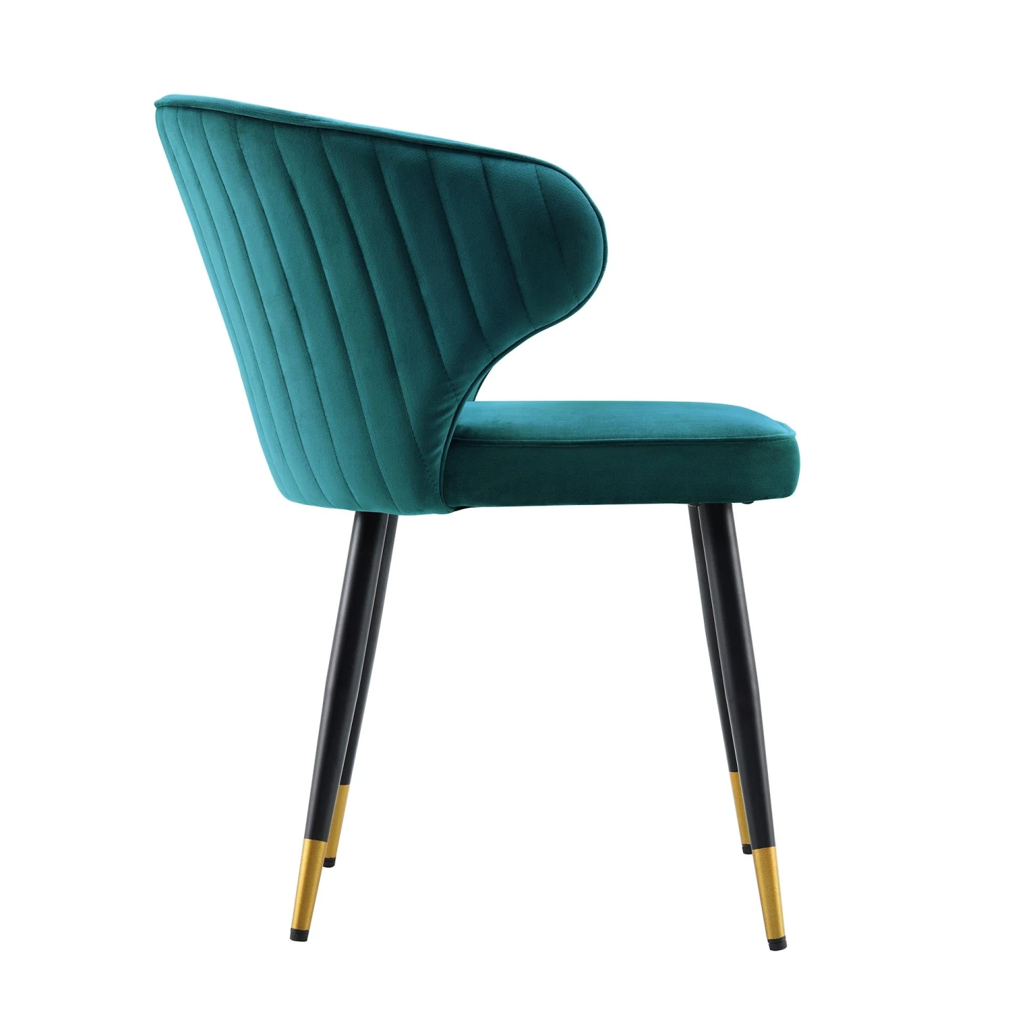 Langham Set Of 2 Teal Velvet Upholstered Carver Dining Chairs 7 Langham Set Of 2 Teal Velvet Upholstered Carver Dining Chairs - Image 7