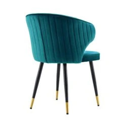 Langham Set Of 2 Teal Velvet Upholstered Carver Dining Chairs 19 Langham Set Of 2 Teal Velvet Upholstered Carver Dining Chairs -Daals DCH 2143 TEAL VEL 2P WB6