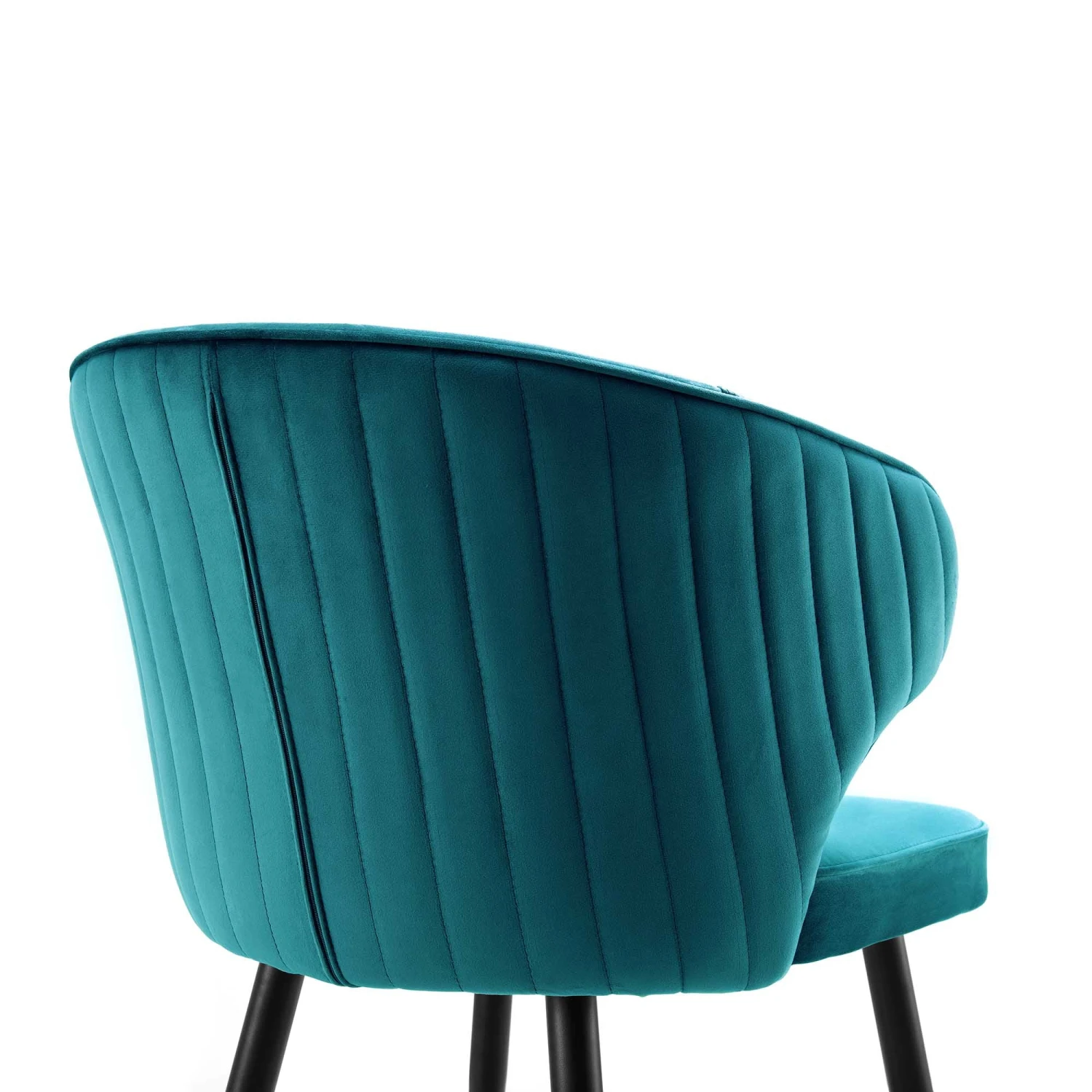 Langham Set Of 2 Teal Velvet Upholstered Carver Dining Chairs 10 Langham Set Of 2 Teal Velvet Upholstered Carver Dining Chairs - Image 10