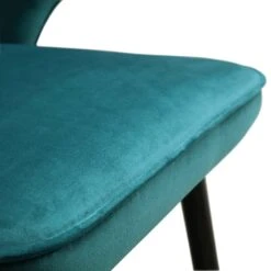 Langham Set Of 2 Teal Velvet Upholstered Carver Dining Chairs 23 Langham Set Of 2 Teal Velvet Upholstered Carver Dining Chairs -Daals DCH 2143 TEAL VEL 2P detail4