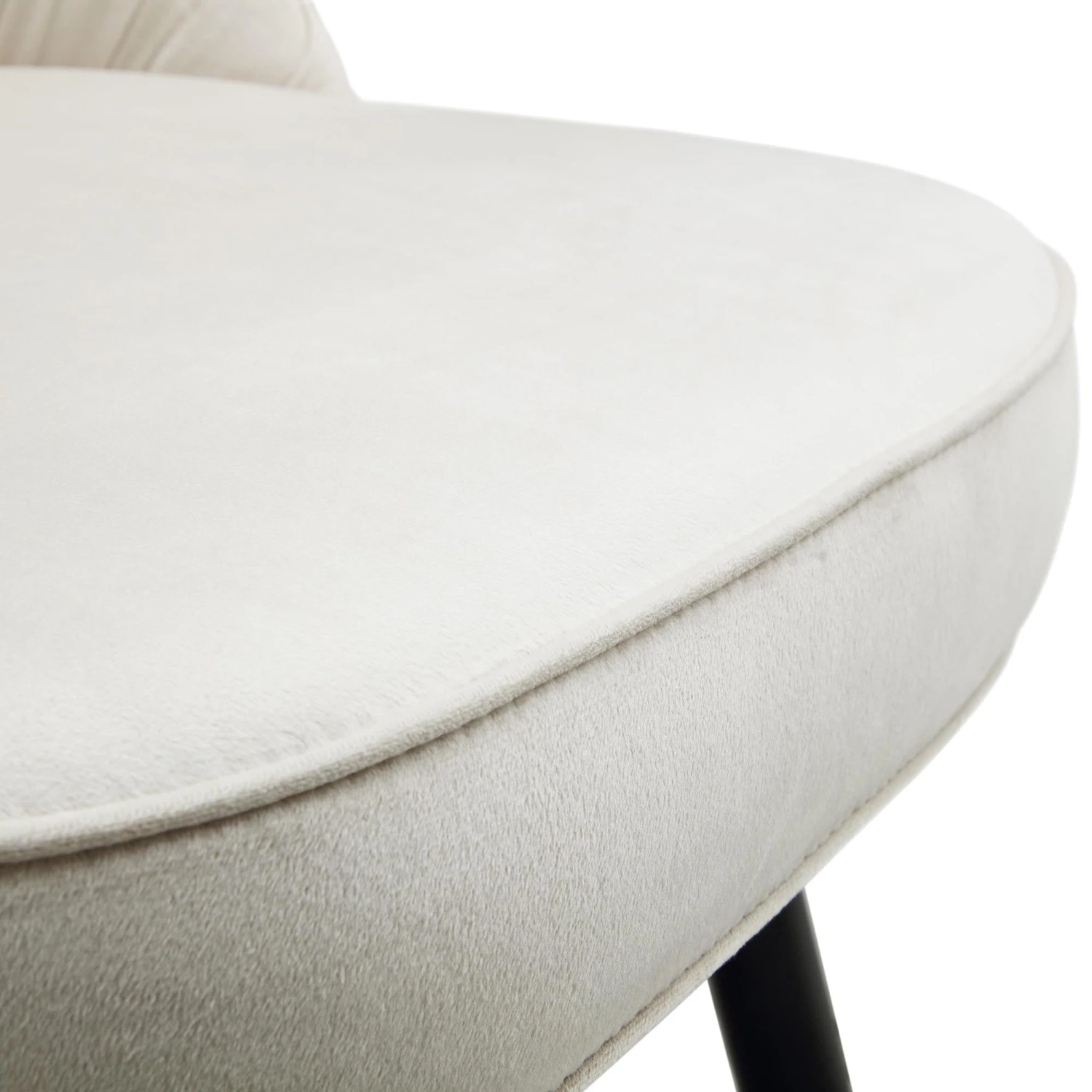 Miyae Set Of 2 Pleated Champange Velvet Upholstered Dining Chairs 12 Miyae Set Of 2 Pleated Champange Velvet Upholstered Dining Chairs - Image 12