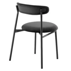 Donna Set Of 2 Charcoal Velvet Dining Chairs -Daals DCH 2149 CHARCOAL VEL 2P WB5