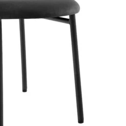 Donna Set Of 2 Charcoal Velvet Dining Chairs -Daals DCH 2149 CHARCOAL VEL 2P detail4