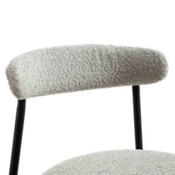 Donna Set Of 2 Light Grey Boucle Dining Chairs -Daals DCH 2149 GREY BOUCLE 2P detail1