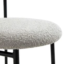 Donna Set Of 2 Light Grey Boucle Dining Chairs -Daals DCH 2149 GREY BOUCLE 2P detail2