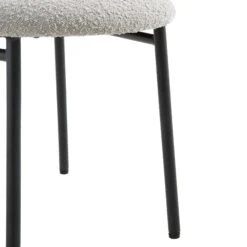 Donna Set Of 2 Light Grey Boucle Dining Chairs -Daals DCH 2149 GREY BOUCLE 2P detail4