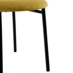 Donna Set Of 2 Mustard Yellow Velvet Dining Chairs -Daals DCH 2149 MUSTARD VEL 2P detail4