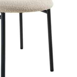 Donna Set Of 2 Taupe Boucle Dining Chairs -Daals DCH 2149 TAUPE BOUCLE 2P detail3