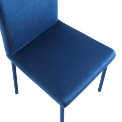 Fernie Set Of 2 Navy Blue Velvet Dining Chairs With Upholstered Legs -Daals DCH 2151 NAVY VEL 2P detail2